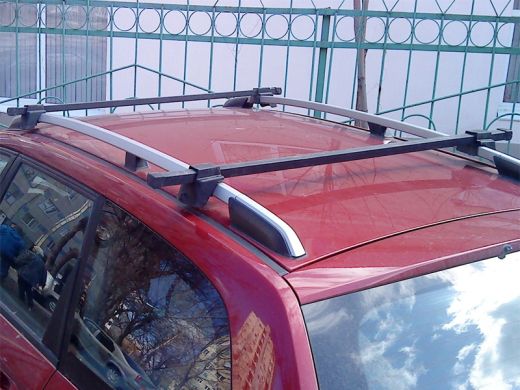 Багажник (поперечины) на рейлинги на Chevrolet Lacetti universal, Атлант, стальные дуги
