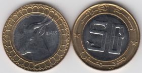 Алжир 50 динаров 2018 год UNC