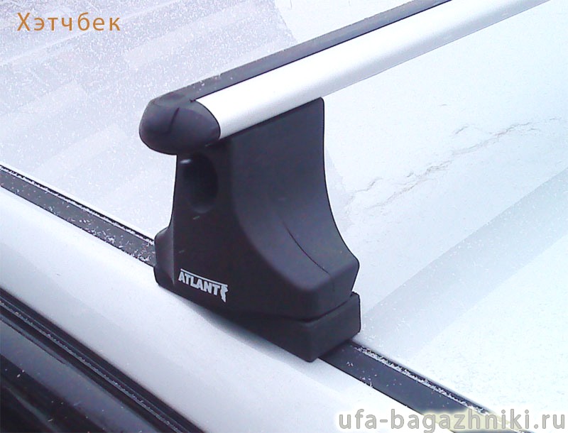 Багажник на крышу Hyundai Solaris hatchback 2011-17, Атлант, аэродинамические дуги