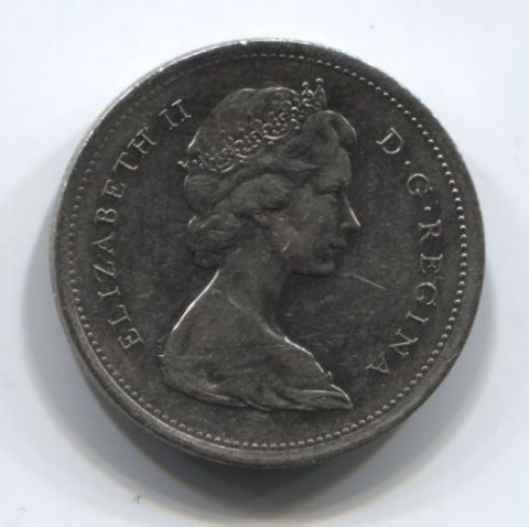 25 центов 1968 года Канада VF