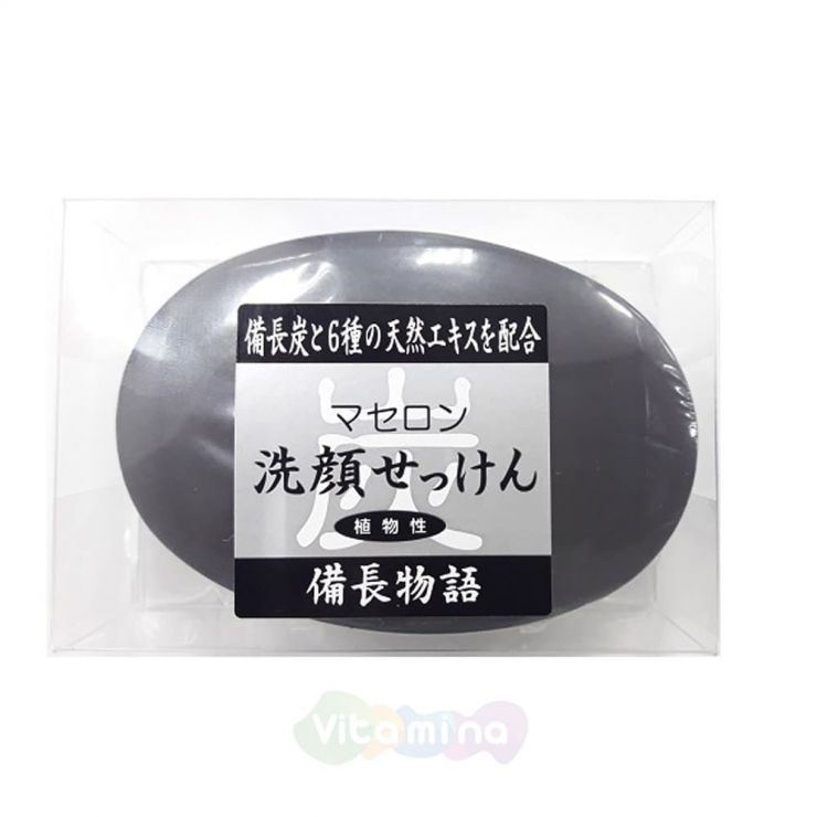Masudaya Натуральное косметическое мыло для лица с углем и растительными экстрактами,  90 г