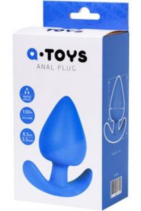 Анальная пробка для ношения Toyfa A-Toys Anal Plug синяя, 5,8*4,1 см