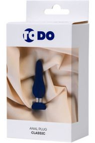 Анальная пробка Toyfa ToDo Classic S синяя, 7,5*3 см
