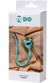 Анальная цепочка Toyfa ToDo Froggy голубая, 23*1,4 см