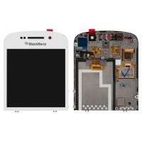 LCD (Дисплей) BlackBerry Q10 (в сборе с тачскрином) (в раме) (white) Оригинал
