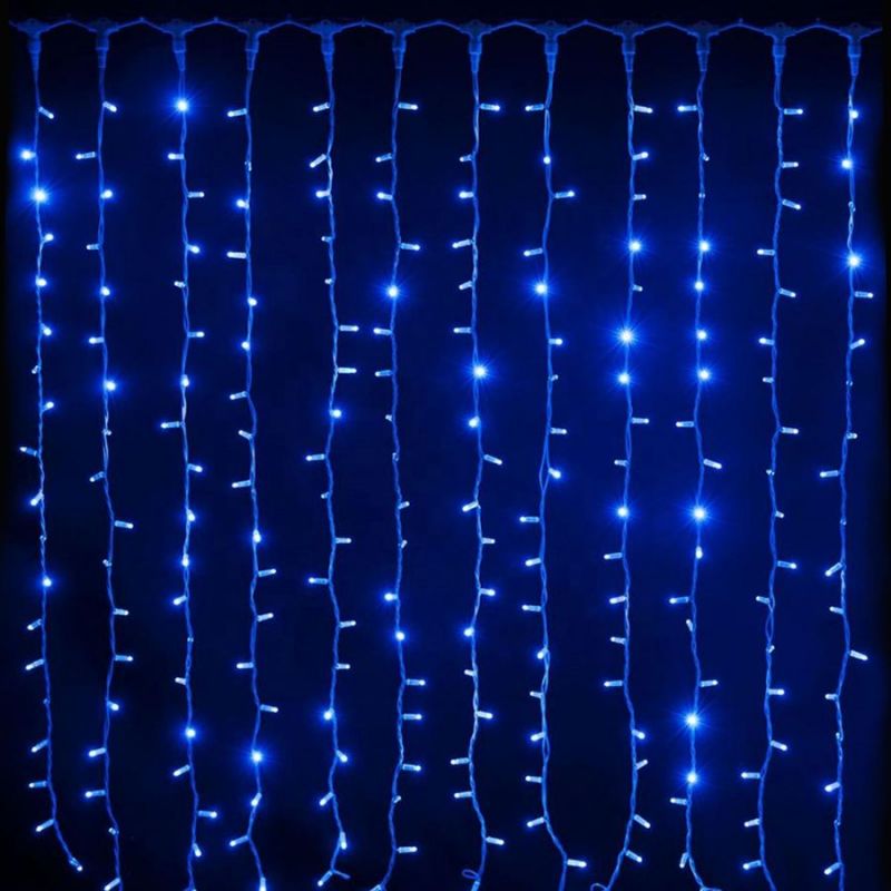 Светодиодная Гирлянда Шторка 400 LED, 3х2.5 м, Цвет Свечения Синий