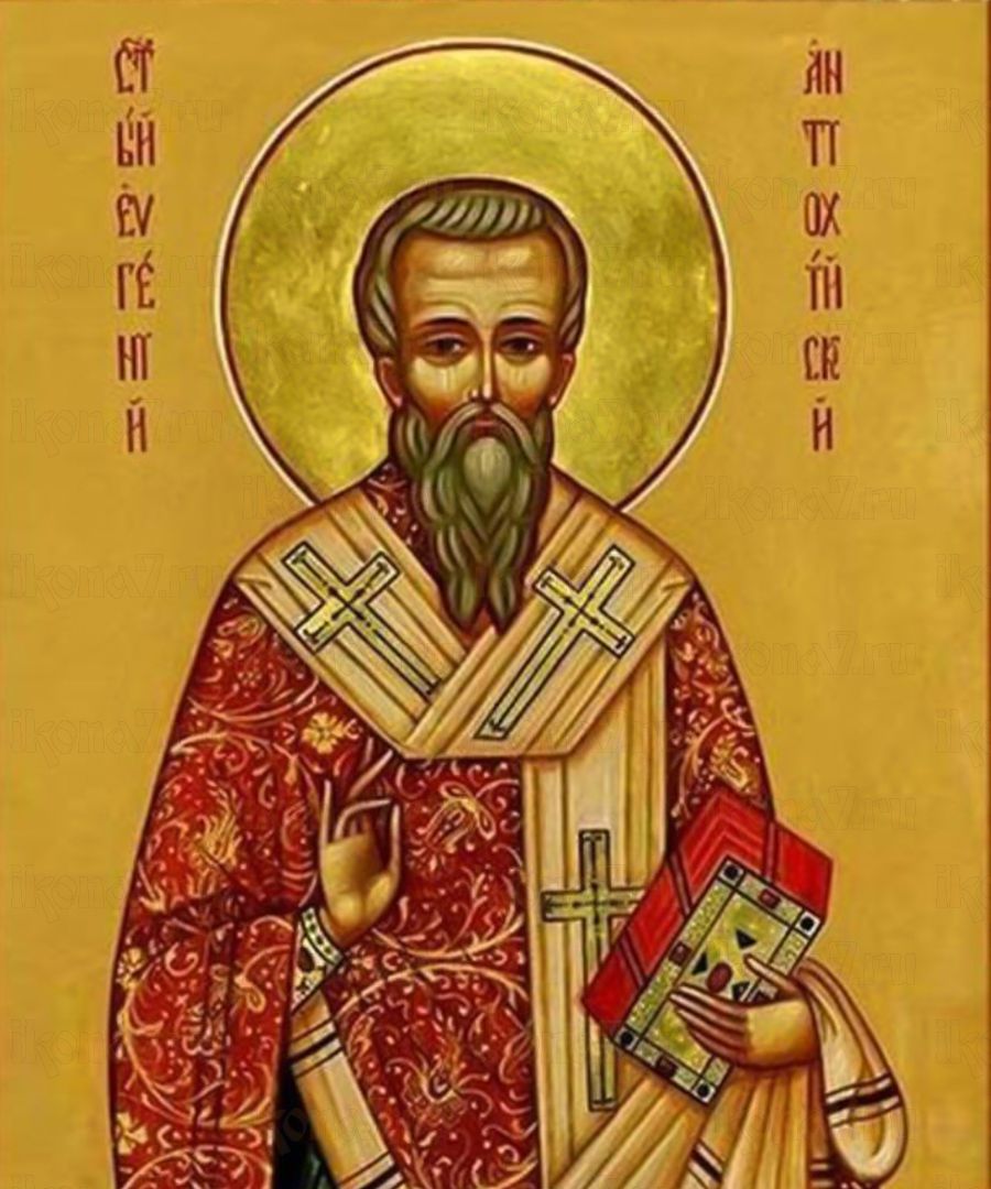 Икона  Евгений Антиохийский преподобный (рукописная)