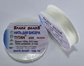 Spark Beads Нить для исера TYTAN 100 №2500 Белый 100 м купить оптом в магазине Золотая Игла