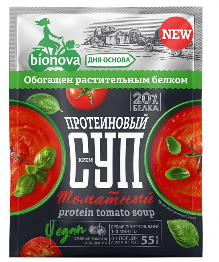 БИОНОВА Протеиновый крем-суп томатный 20 г