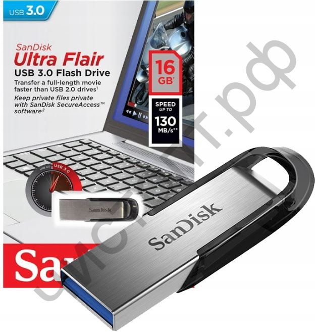 флэш-карта USB 3.0 Sandisk 16GB Ultra Flair