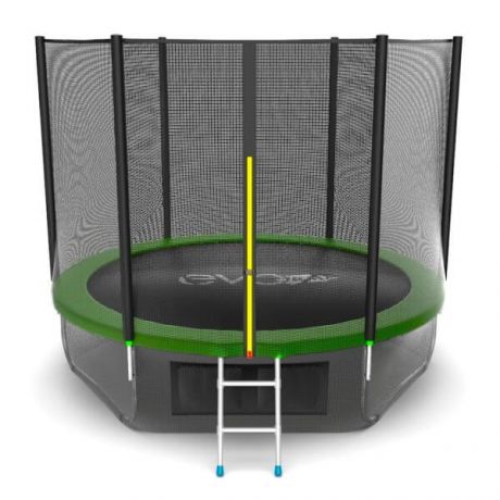 Батут с лестницей и защитной сеткой Evo Jump External 10ft Lower net Green