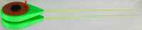 Зимняя удочка балалайка МастИв зеленая с хлыстиком 18 см