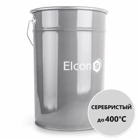 Эмаль Термостойкая Elcon КО-814 25кг Серебристая, Однокомпонентная до +400 °C для Защитной Окраски Металлических Поверхностей / Элкон