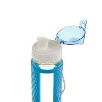 Бутылка для воды с вакуумным клапаном (цвет голубой)_3