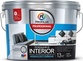Краска ProfiLux Professional Interior Моющаяся Износостойкая Белая 13кг