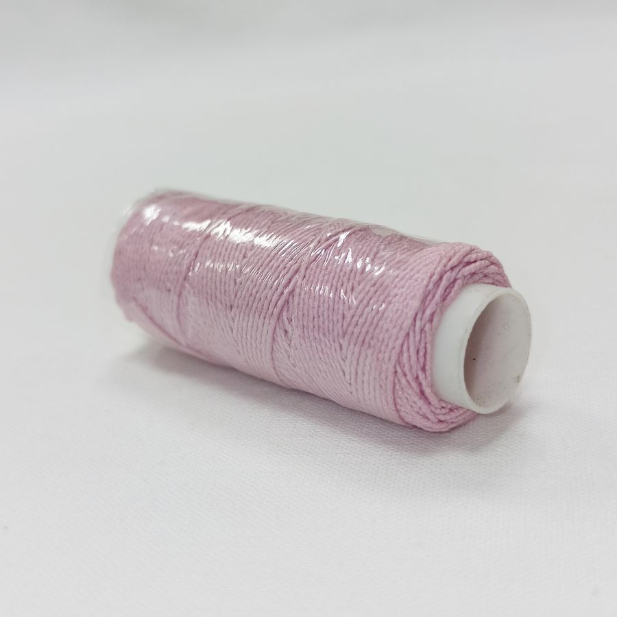 Нитки эластичные Спандекс (резинка), 1 бобина 25 м, цвет розовый