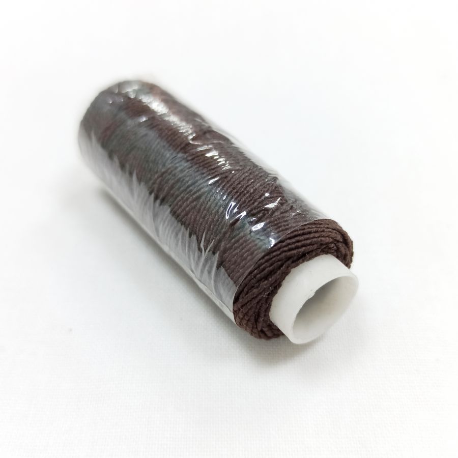 Нитки эластичные Спандекс (резинка), 1 бобина 25 м, цвет коричневый