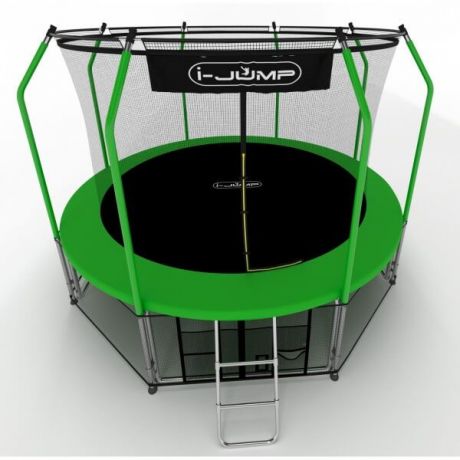 Батут с внутренней сеткой i-Jump Elegant 16ft green