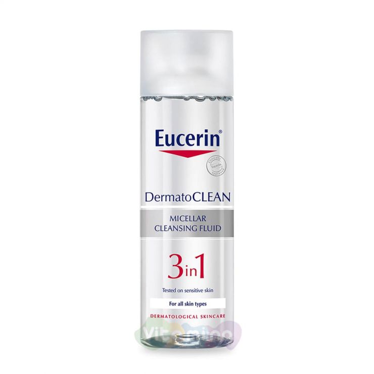 Eucerin Dermatoclean Освежающий и очищающий мицеллярный лосьон, 200 мл