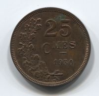25 сантимов 1930 года Люксембург XF