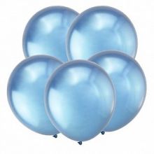 Синий, Зеркальные шары, 12", 50 шт (Турция)