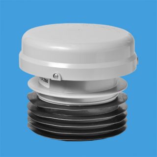Вентиляционный клапан (аэратор) для канализации с подпружиненной мембраной и манжетой; выход универсальный на 110мм; пропускная способность 30 л/сек
