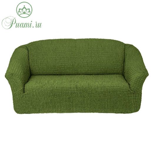 Чехол на 3х-местный диван без оборки ,зеленый
