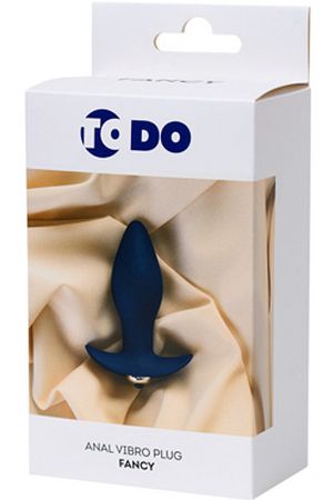 Анальная вибропробка Toyfa ToDo Fancy синяя, 7*3,5 см