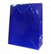 Пакет подарочный однотонный, синий, 31*42*12 см