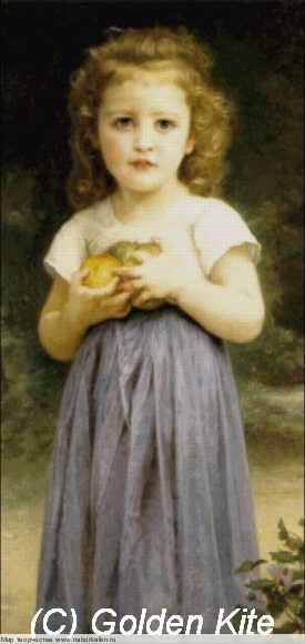 163 Little Girl Holding Apples
