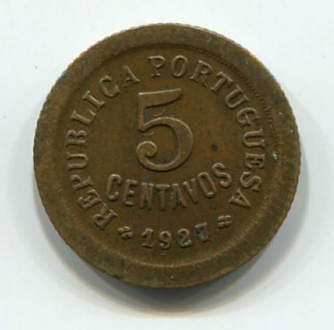 5 сентаво 1927 года Португалия XF