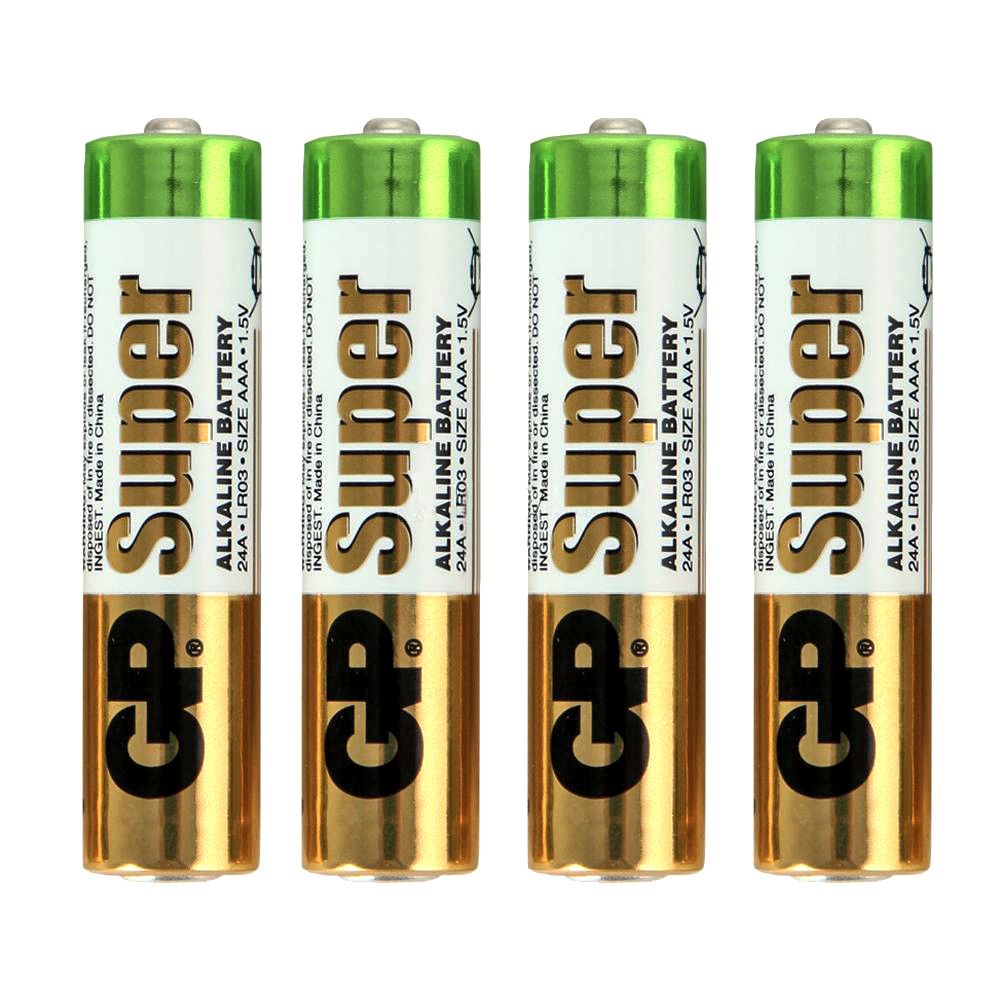 Батарейки алкалиновые GP 4 шт. 1,5V AAA (мизинчики)