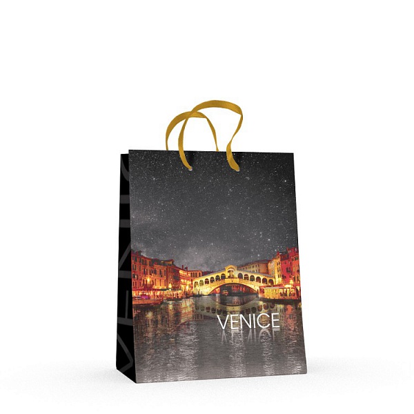 Вертикальный подарочный пакет "Венеция", М (А5)