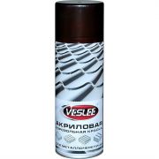 Veslee Аэрозольная краска для металлочерепицы, название цвета "Шоколадно-коричневый", глянцевая, RAL 8017, объем 520мл.