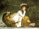 1096 Young Woman in a Boat