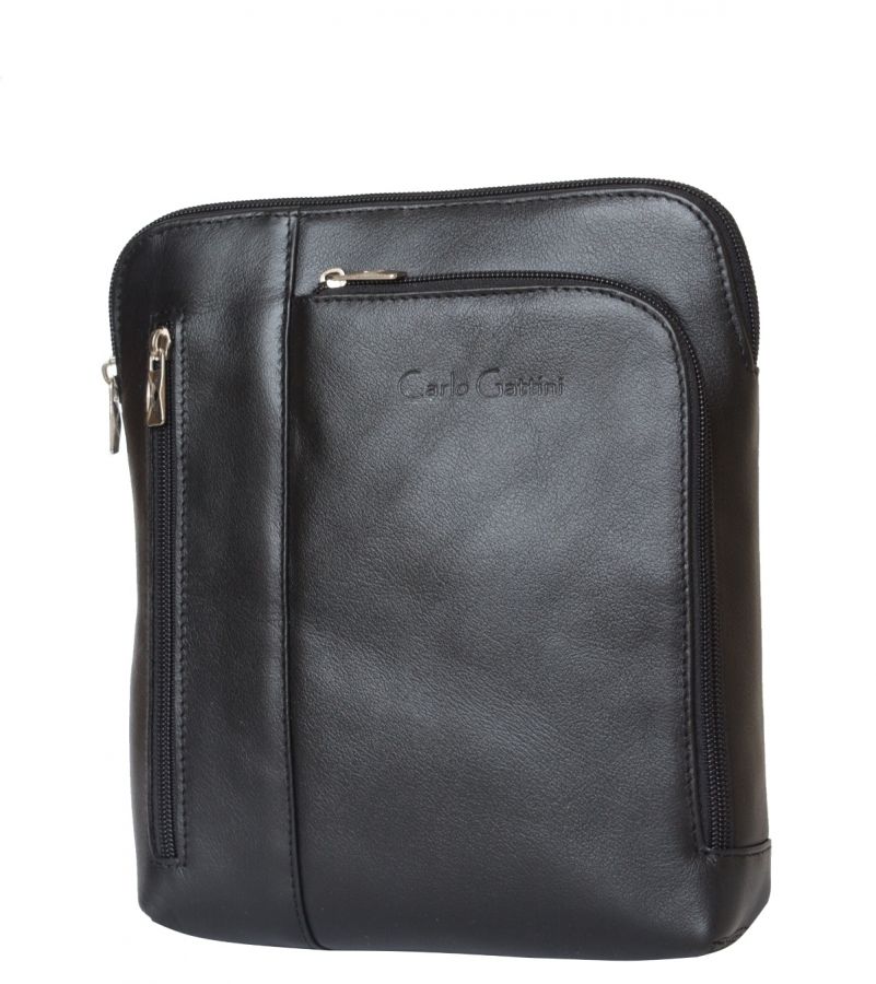 Кожаная мужская сумка Carlo Gattini Casella black 5020-01