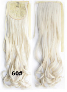 Искусственные термостойкие волосы - хвост волнистые №060 (55 см) -  80 гр.