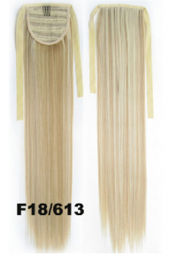Искусственные термостойкие волосы - хвост прямые №F18/613 (55 см) -  80 гр.