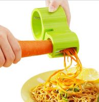 Нож спиральный двойной с точилкой для ножей Spiral Cutter Sharpener (цвет зелёный)_1