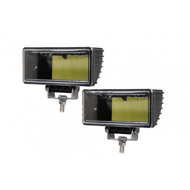 Комплект прямоугольных светодиодных фар 52 Ватт диоды Philips ip67 12-24 вольт с СТГ