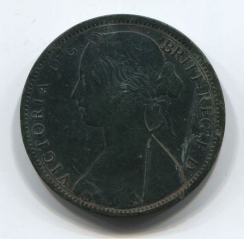 1 пенни 1862 года Великобритания