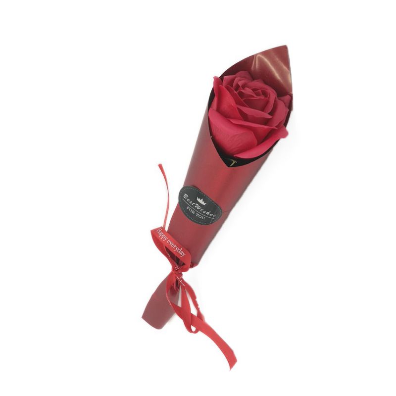 Мыльная роза 30 см (цвет красный)