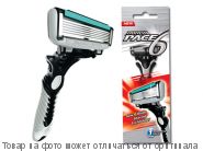 DORCO PACE6.Однораз.станок,плав.головка, с 6 лезвиями и увл.полоской, прорезин.ручка 1шт., шт