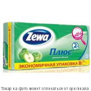 Zewa Plus.Туалетная бумага 2-х сл.яблоко 12 рулон., шт