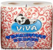 Туалетная бумага "VIVA" 4 рулона 2слоя белая, шт