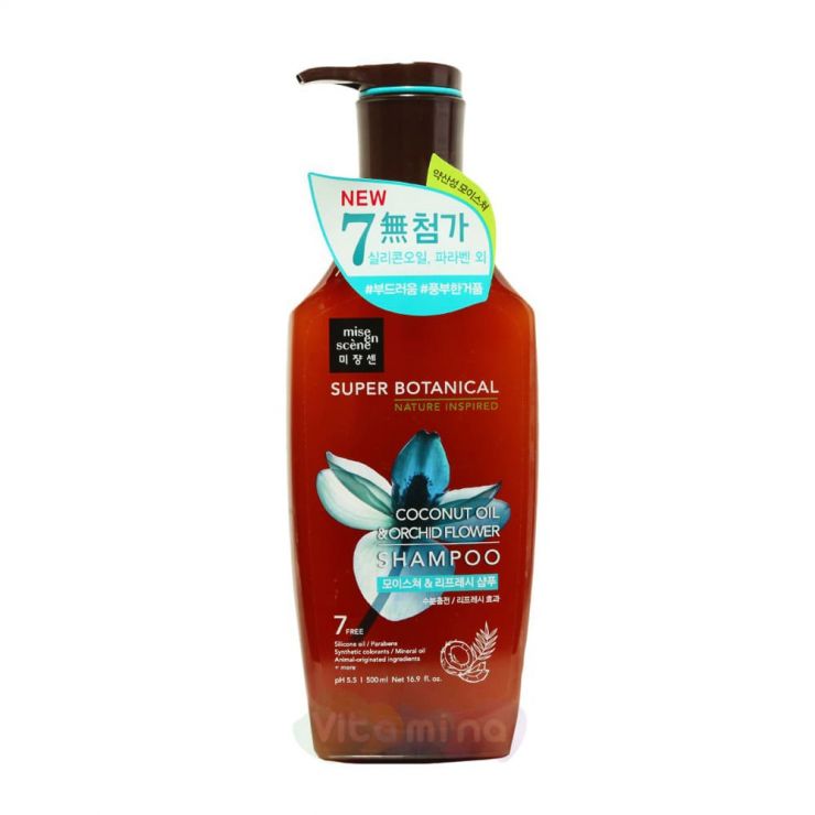 Mise En Scene Увлажняющий освежающий шампунь для волос Super Botanical Moisture & Refresh Shampoo, 500 мл