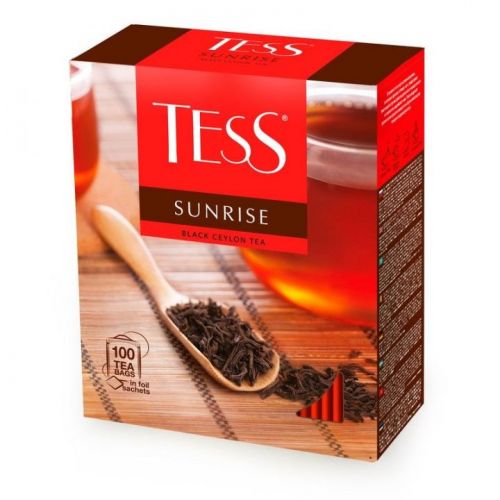 Чай черный Tess Sunrise в пакетиках, 100 шт.