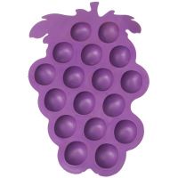 Форма для льда силиконовая Виноград 17 кубиков  (цвет фиолетовый)_2