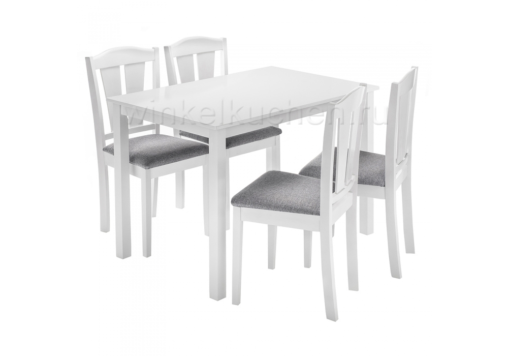 Mali (стол и 4 стула) white / grey