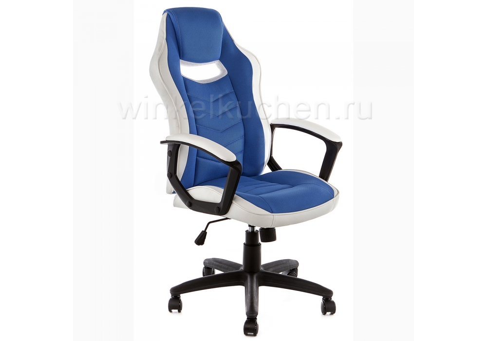 Компьютерное кресло Gamer белое / синее